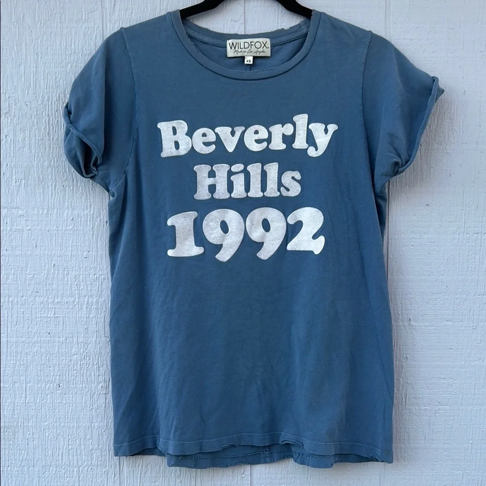 Wildfox Vintage Blue Graphic Tee - Picture 1 of 5